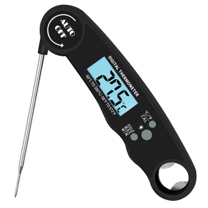 Termómetro plegable para alimentos, herramientas de medición de temperatura para cocina, sonda Digital, termómetro para barbacoa - 1