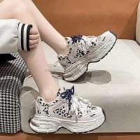 Dropshipping Logo patrón de leopardo nuevas zapatillas de deporte de moda plataforma gruesa zapatos de diseñador de estilo informal para caminar - details 10