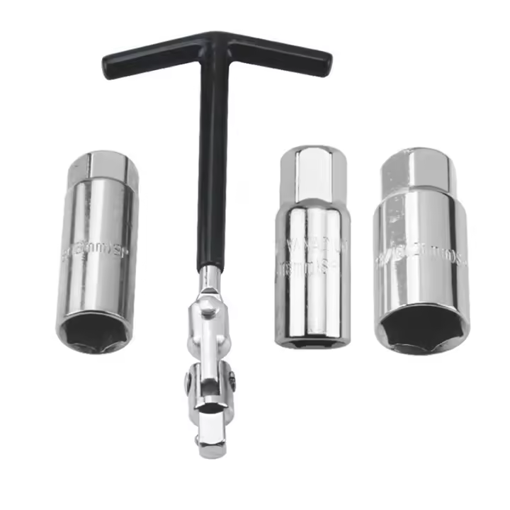 Kit de herramientas de reparación de motocicletas y automóviles, herramienta de extracción de bujías, llave de tubo de 16Mm /18Mm/21Mm, llave de mango - 1