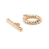 Pulsera de Tirantes Geométricos de Latón Dorado 18K Clasps para Hacer Joyería DIY - details 137