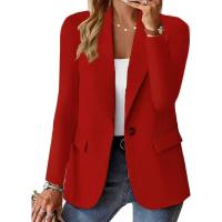 Blazer de primavera para mujer, Blazer elegante de oficina, otoño informal, blanco y negro, manga larga, bolsillo, corte ajustado, nuevo estilo, Blazer para mujer - details 4