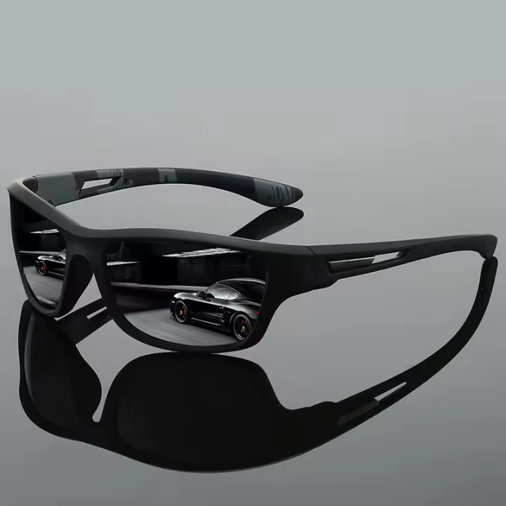 Gafas Deportivas Y2k Para Hombre Moda Envolvente Redondas Espejo Al Aire Libre Ciclismo Anteojos Protectores De UV Tendencia Profesional - 1
