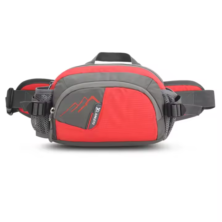 Riñonera para correr para hombre y mujer, bolsa para teléfono, bolso trasero de nailon con soporte para botella, impermeable - 1