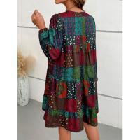 Vestido estampado de manga larga para mujer, moda - details 4