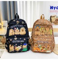 Mochila bonita de capibara de gran capacidad, mochila escolar ultraligera transpirable para estudiantes, bolsa de libros de dibujos animados de nailon - details 6
