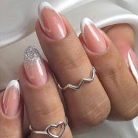24pcs Uñas Postizas De Almendra Con Gel Colorido Adhesivo Detachable Y Reutilizable Con Herramienta De Empuñadura Para Mujeres Y Niñas - details 2
