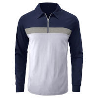 Polo camiseta de hombre 2023 otoño e invierno nueva solapa color a juego POLO camisa de comercio exterior de hombre manga larga - details 7
