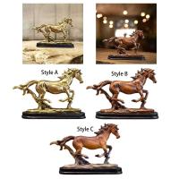 Figurine Collectible Horse Ornament Tabletop Decoration Sculpture for Furniture Desk Decoration Bookcas Office Home Decor