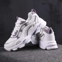 Zapatos informales para mujer, de cuero en blanco, gruesos y con aumento de altura, calzado deportivo para correr para mujer - details 5