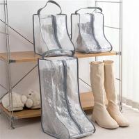 Bolsas de almacenamiento de botas altas y cortas portátiles para mujer, 2 paquetes altos y 2 paquetes cortos, bolsas de botas impermeables para viajes y diarios, negro - details 3