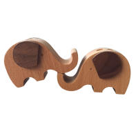 Portalápices de elefante de madera para mujer, soporte para teléfono, decoración de escritorio, regalos para elefante - details 0