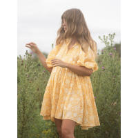 Vestido corto de vacaciones de playa de rayón informal suelto con lazo floral para mujer de moda de verano - details 67
