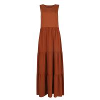 Vestido Bohemio De Playa Largo Para Mujer Elegante Sin Mangas Color Sólido Vintage Vestido De Fiesta Maxi Con Swing Grande Silueta A-Line Para Verano - details 10