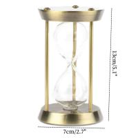 Reloj de arena Retro europeo, temporizador de cristal de arena vacío de Metal, decoraciones para el hogar y la Oficina, retenga arena de playas y desiertos - details 1
