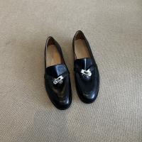 Zapatos de Cuero Genuino Antiguos con Hebilla de Bloqueo Paso Perezoso en Cien, Estilo Boat y Mocasines - details 8