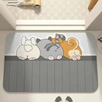 Pie absorbente de baño de diatomita suave rpet para baño, inodoro, dormitorio - details 4
