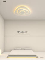 [1 año de garantía] TOMAX Lámpara de techo LED para dormitorio Moderno Simple Creativo Estilo nórdico geométrico Luz de tres colores Cambio de color Estudio Lámpara de habitación para niños Diseño invisible ultrafino Protección para los ojos - details 0