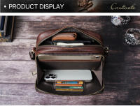 Bolsos Mini de Hombro para Hombre Retro de Cuero Genuino Bolsos Bandolera Casuales Bolsos de Mano Pequeños Vintage Material de Lining Poliéster Temporada Primavera/Verano - details 9
