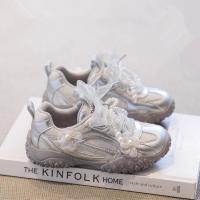 Zapatos de las niñas 2025 nuevos niños zapatos deportivos primavera y otoño niñas plata niña princesa zapatos de entrenamiento moral zapatos de primavera - details 1
