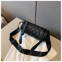 Bolso pequeño para mujer, nuevo cilindro acolchado, hombro Simple, personalidad, correa ancha, bolso tipo cubo - details 12