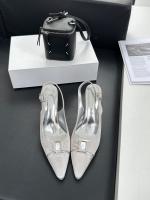 Temperamento francés bolsa cabeza sandalias nueva trasera stiletto vacío tacones altos socialite cabeza puntiaguda boca poco profunda zapatos individuales - details 25