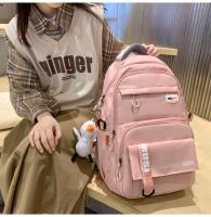 Mochila informal de gran capacidad nueva versión coreana pequeña mochila fresca y de moda Mochila japonesa simple de color sólido - details 30