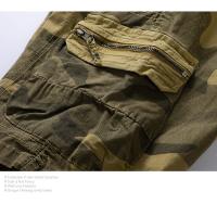 Pantalones Cargo de Camuflaje para Hombres en Verano Pantalones Cortos Casuales de Múltiples Bolsillos Algodón 100% Ajuste Regular - details 11