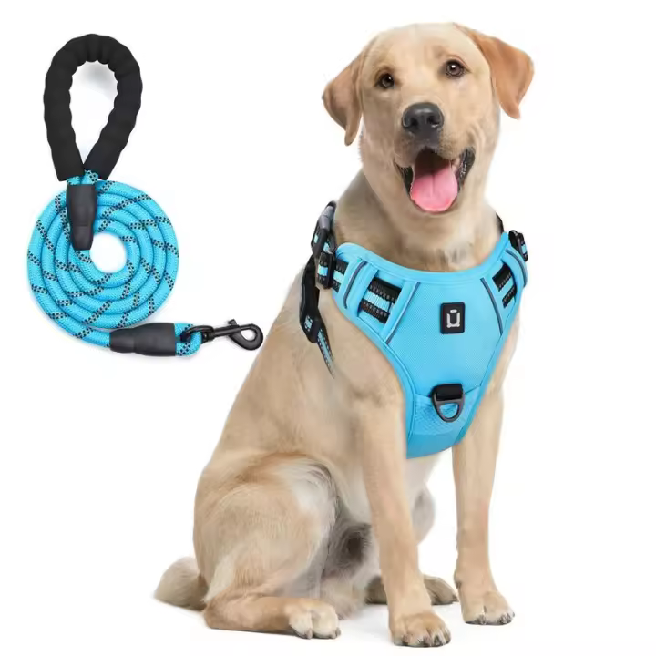 Combo de Perro y Correa, arnés de Chaleco no extensible a prueba de escape, de 5 pies Correa Con, ARN - 1