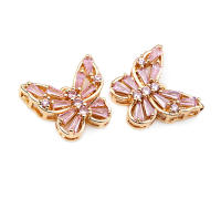 Colgantes de Mariposa de Bronce Dorado 18K Collar Aretes Accesorios de Joyería DIY - details 10