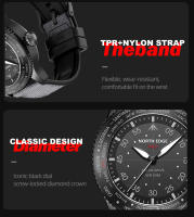 NORTH EDGE Reloj Deportivo de Acero Inoxidable con Carga Solar Resistente a Golpes, Resistente al Agua, Puntero Fluorescente, Diámetro de 46mm - details 10