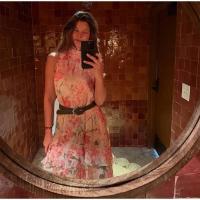 Vestido Corto de Verano con Halter Elegante Mii Chiffo con Estampa Floral para Mujeres - details 4