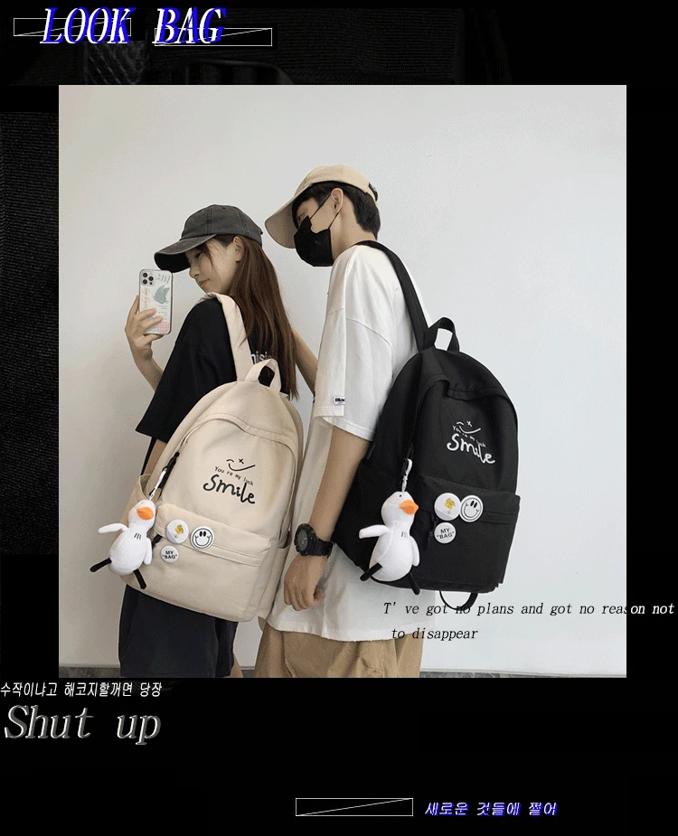 Mochilas de escuela secundaria para niñas adolescentes, color sólido, moda simple, mochila escolar ligera para estudiantes, bolsa universitaria - details 9
