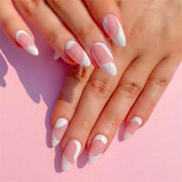 24Pcs Uñas Postizas De Póker Manicura Ballerina Removible Almendra Uñas Falsas De Decoración Para Mujeres Y Niñas Uñas Postizas De Cuchara Completo - details 9