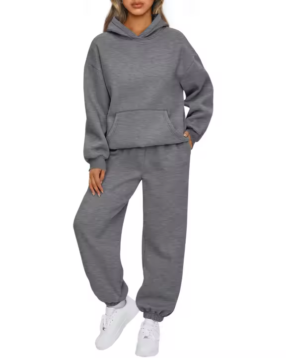 Conjuntos informales de mujer, sudaderas de 2 piezas, pantalones de chándal, sudaderas con capucha de mujer, ropa - 1