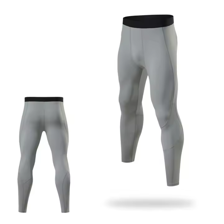 Pantalones de compresión moldeados de alta elasticidad para hombre, malla deportiva para yoga, correr, entrenamiento atlético, pantalones activos - 1