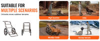 SucceBuy Deer Cart - Transportador de juegos plegable con capacidad de 500 libras. Rueda de goma grande de 17" y mango ergonómico. Resistente - details 4