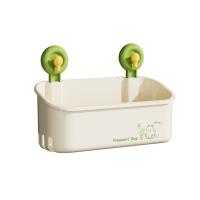 Estante de almacenamiento con ventosa de gran capacidad, estante de almacenamiento para baño montado en la pared, ahorro de espacio, soporte de carga fuerte con orificio de drenaje - details 6