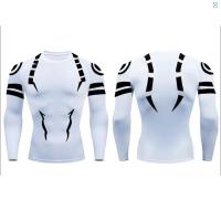 Conjunto de compresión de Anime, traje de Fitness para hombre, camisa de compresión 3D de secado rápido + pantalones cortos de gimnasio, ropa deportiva de entrenamiento para correr - details 2