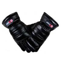 Guantes de cuero para invierno con pantalla táctil, guantes de terciopelo para mantener el calor, equipo de jinete, guantes deportivos impermeables para conducir con dedos completos, esquí - details 1
