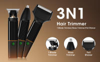Cortapelos para hombres con cuchilla en T, afeitadora eléctrica, afeitadora, juego de recortador de pelo de nariz, recortador de barba, kit de aseo 3 en 1 para nariz, oreja, cuerpo, cara, bigote, regalos para padre para él - details 0