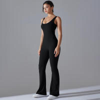 2025 Nueva Belleza ck Ropa de Entrenamiento Deportivo de Elevación de Melacotton de Una Pieza Pantalones Acampanados Yoga - details 10