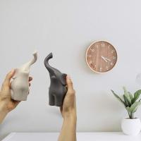 2 juegos de adornos para parejas, pareja de animales, elefante doble, escultura de elefante abstracta, sala de estar de cerámica - details 2