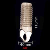 Anillo de pene de cristal con bloqueo de punta para hombre, dobladillo alargador, productos sexuales para parejas adultas, dos retraso - details 2