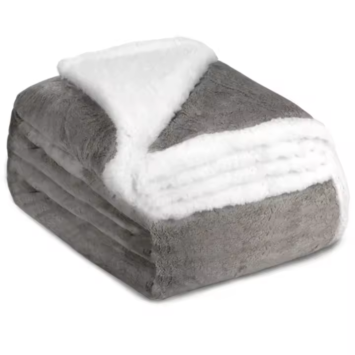 Manta de Color Aleatorio, Sherpa Reversible Manta Grande Caliente, Cómoda, Multiusos para Cama, Sofá. Color Aleatorio - 1