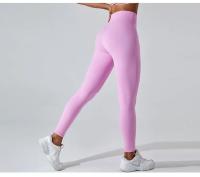 Pantalones deportivos de yoga para mujeres Cintura alta Entrenamiento rápido Control de barriga Elevación de glúteos Material de nylon Temporada primavera/verano - details 1