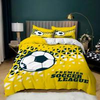 Juego de Ropa de Cama con Diseño de Fútbol 3D Popular Microfibra Suave con Funda de Almohada y Funda de Edredón para Tamaños Queen King Single - details 8