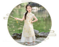 Conjunto Hanfu nacional para niños, Tang de verano para niños, nuevo estilo chino, Cheongsam para niñas y vestido de actuación para hermanos - details 20