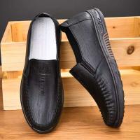 Otoño 2024 nuevos mocasines de cuero PU para hombres cómodos zapatos planos de negocios sin cordones con fondo suave para la temporada de invierno de boda - details 6