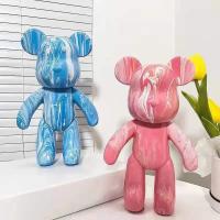 DIY Painting White Embryo Fluid Plastic Hand Painting Violence Bear Toy Model Doll Parent-child Building Block Bear Doll Gift - details 8