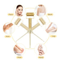 Beauty Derma-Rodillo profesional para el crecimiento del cabello y la barba, rodillo de masaje con microagujas de Metal dorado para hombres y mujeres - details 2